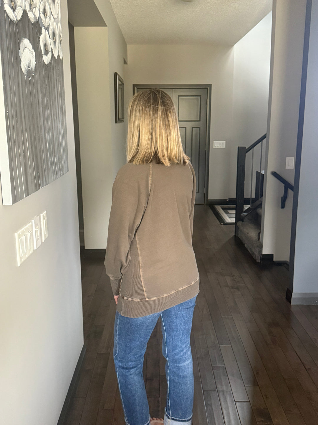 Remi French Terry Pullover | Brown