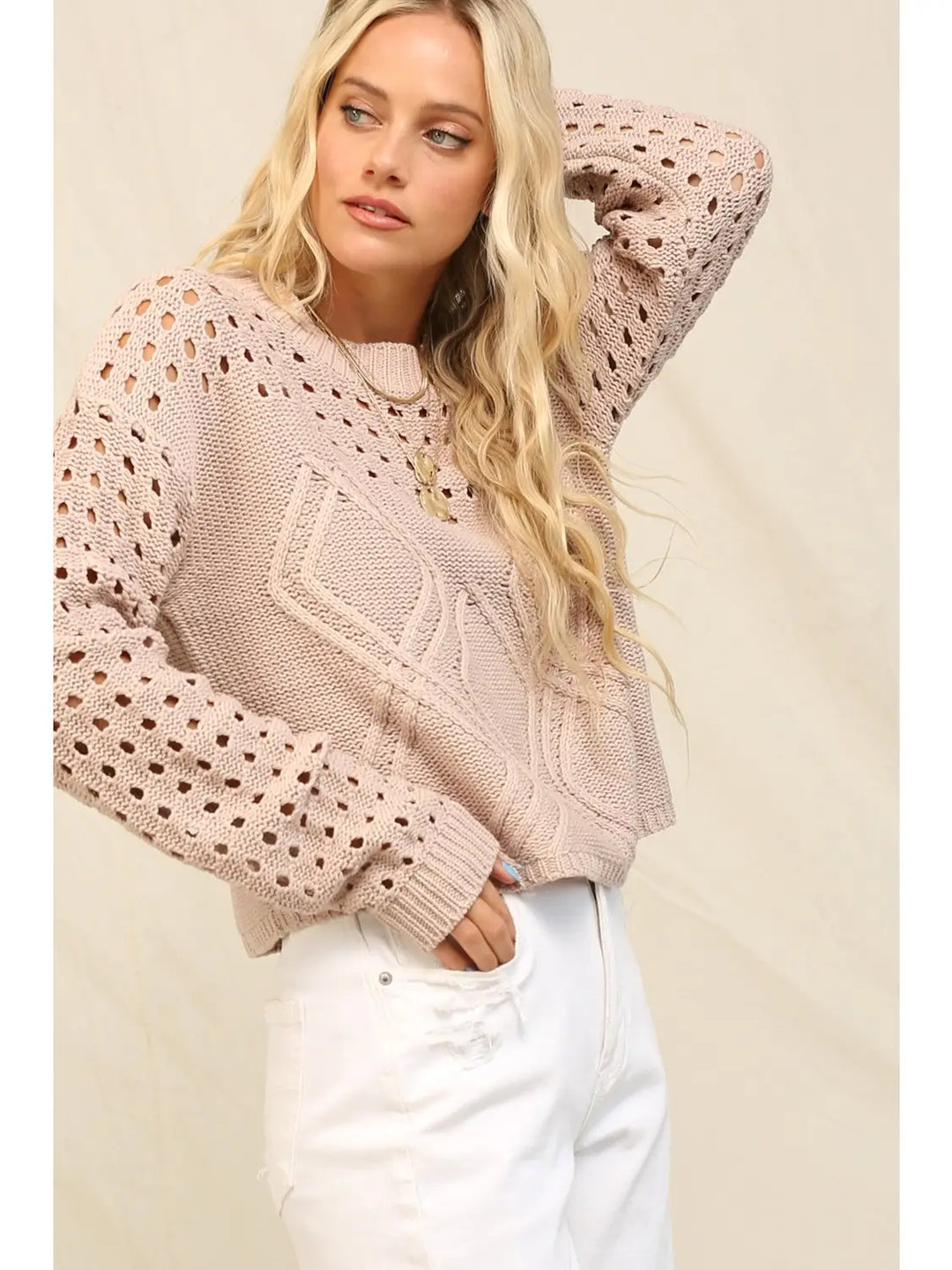 Paige Dotted Sweater | Evening Sand