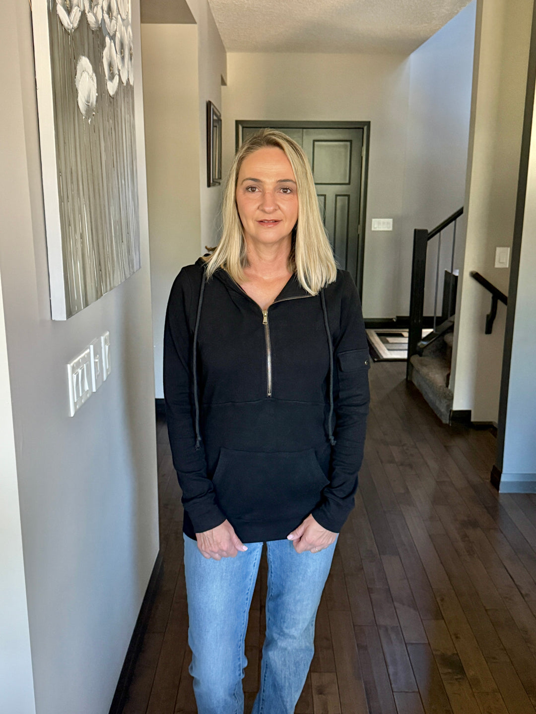 Michelle Mae | Pixie Pocket HalfZip | Black