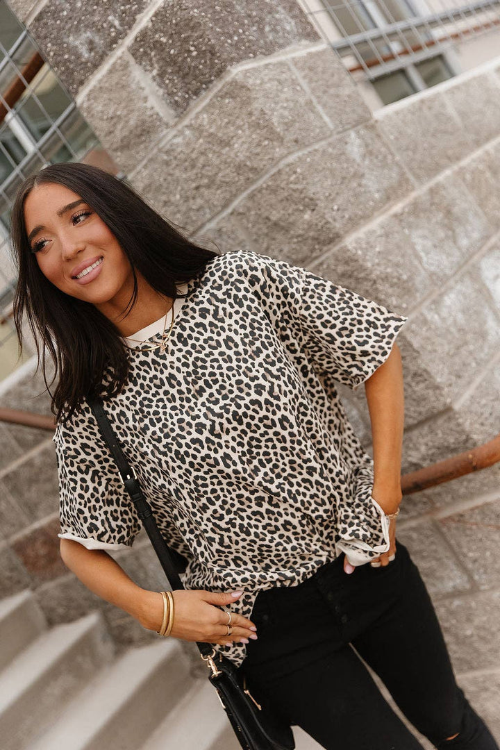 Ampersand Ave | Boyfriend Tee | Layover Leopard