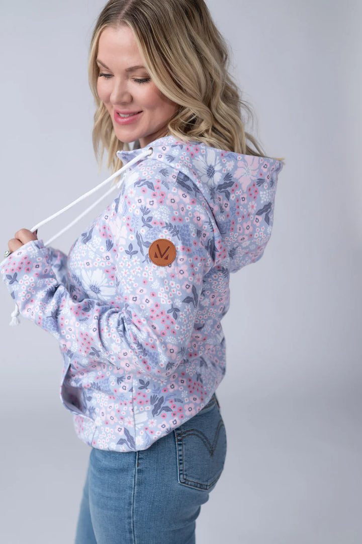 Michelle Mae |  HalfZip Hoodie | Ditsy Blush Floral