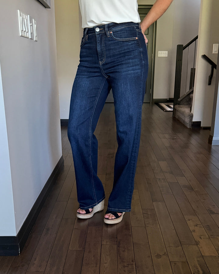 RFM Hailey High Rise Slim Wide Leg | Dark Wash