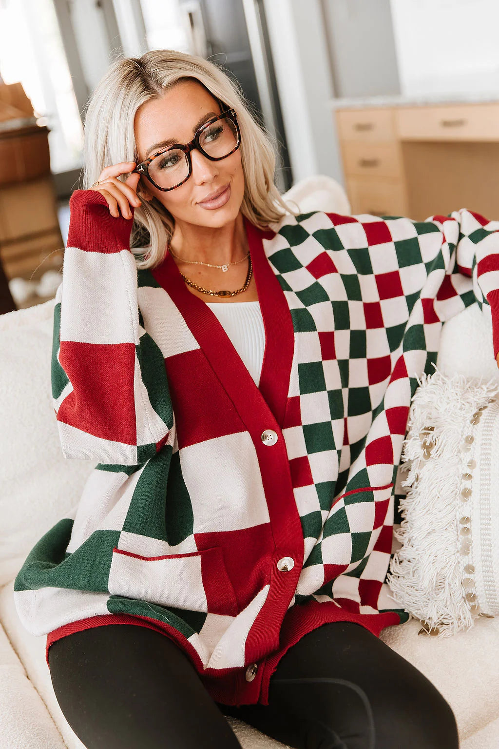 PREORDER  Ampersand Ave | Oversized Cardigan | Checking It Twice - ETA END SEP/EARLY OCT