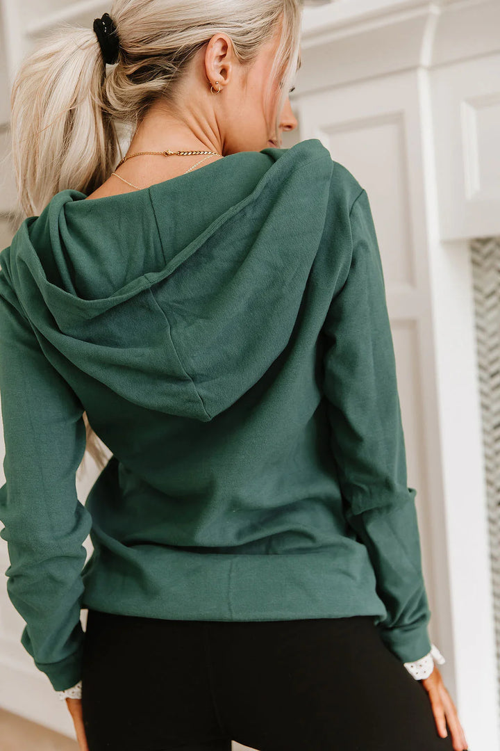 PREORDER  Ampersand Ave | Henley Hoodie | Evergreen - ETA END SEP/EARLY OCT