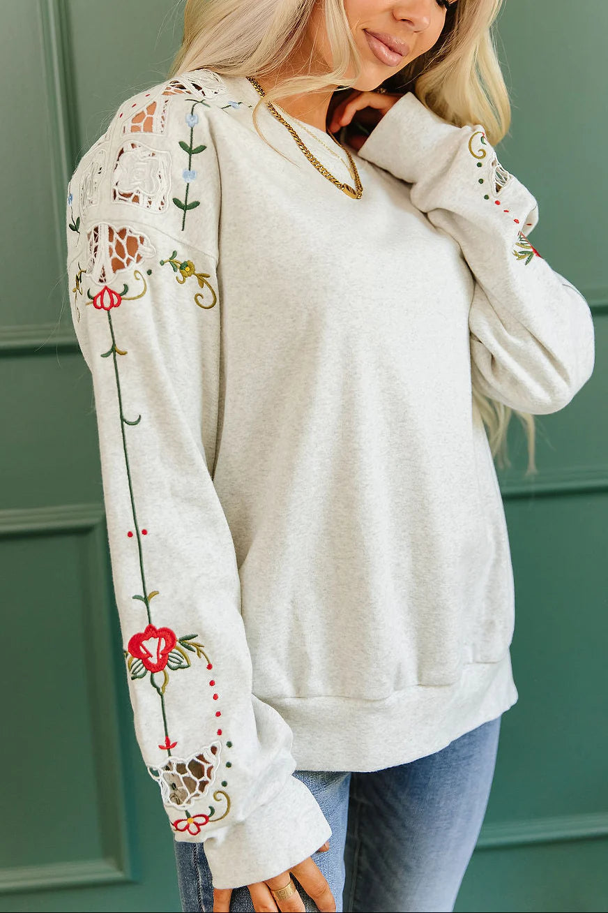 PREORDER  Ampersand Ave | University Sideslit Pullover | First Frost - ETA END SEP/EARLY OCT