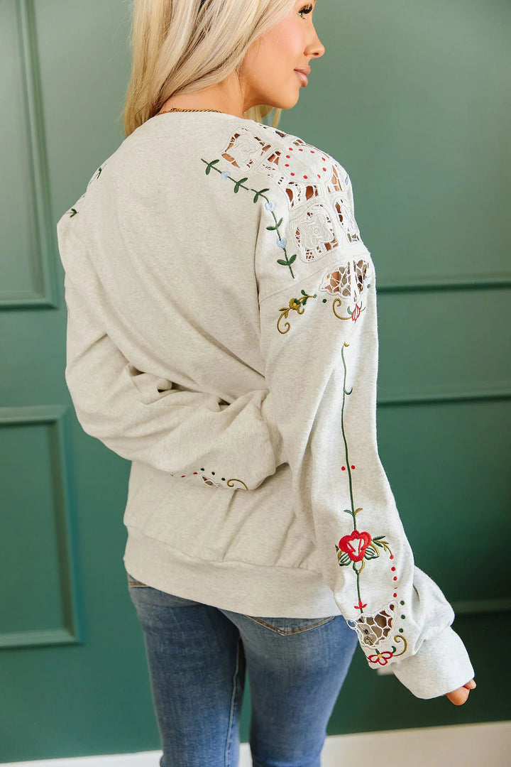 PREORDER  Ampersand Ave | University Sideslit Pullover | First Frost - ETA END SEP/EARLY OCT