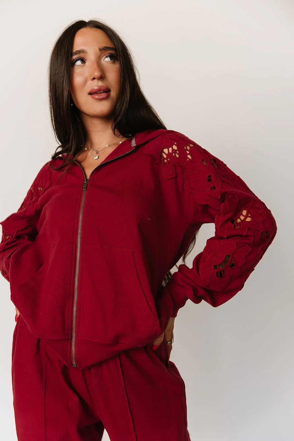 Ampersand Ave | University FullZip Love Story | Crimson