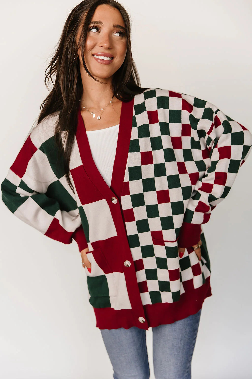 PREORDER  Ampersand Ave | Oversized Cardigan | Checking It Twice - ETA END SEP/EARLY OCT