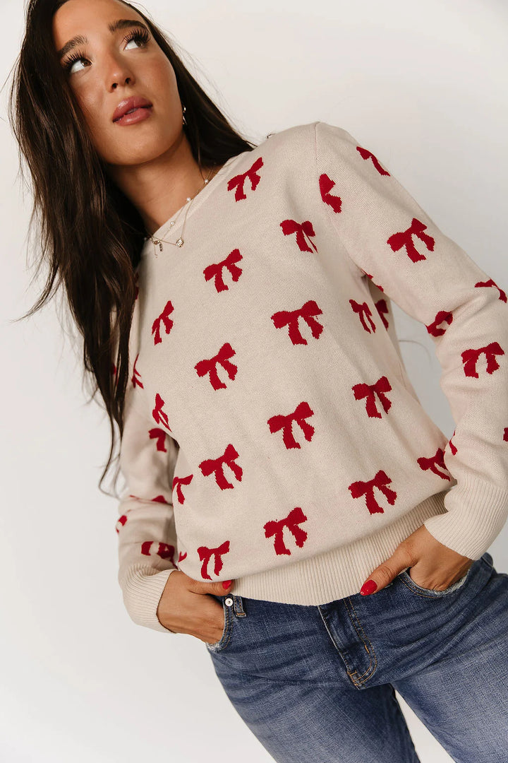 PREORDER  Ampersand Ave | Bow Babe Sweater - ETA END SEP/EARLY OCT