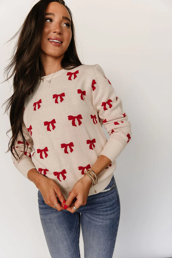 PREORDER  Ampersand Ave | Bow Babe Sweater - ETA END SEP/EARLY OCT