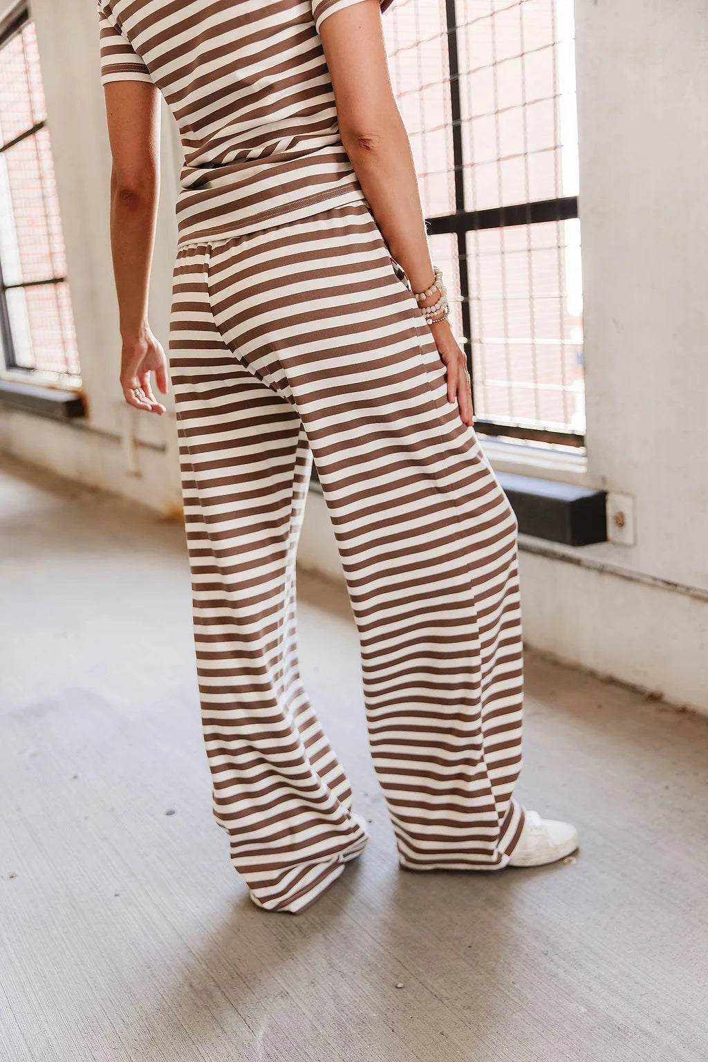 PREORDER  Ampersand Ave | 24/7 Pant | Coffee Stripe - ETA END OCT / EARLY NOV