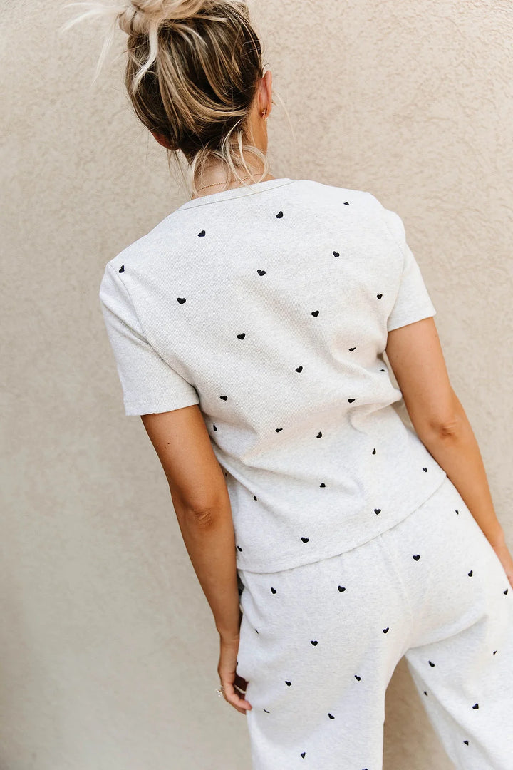 PREORDER  Ampersand Ave | Button Front Lulu Tee | Crushworthy Grey - ETA JANUARY
