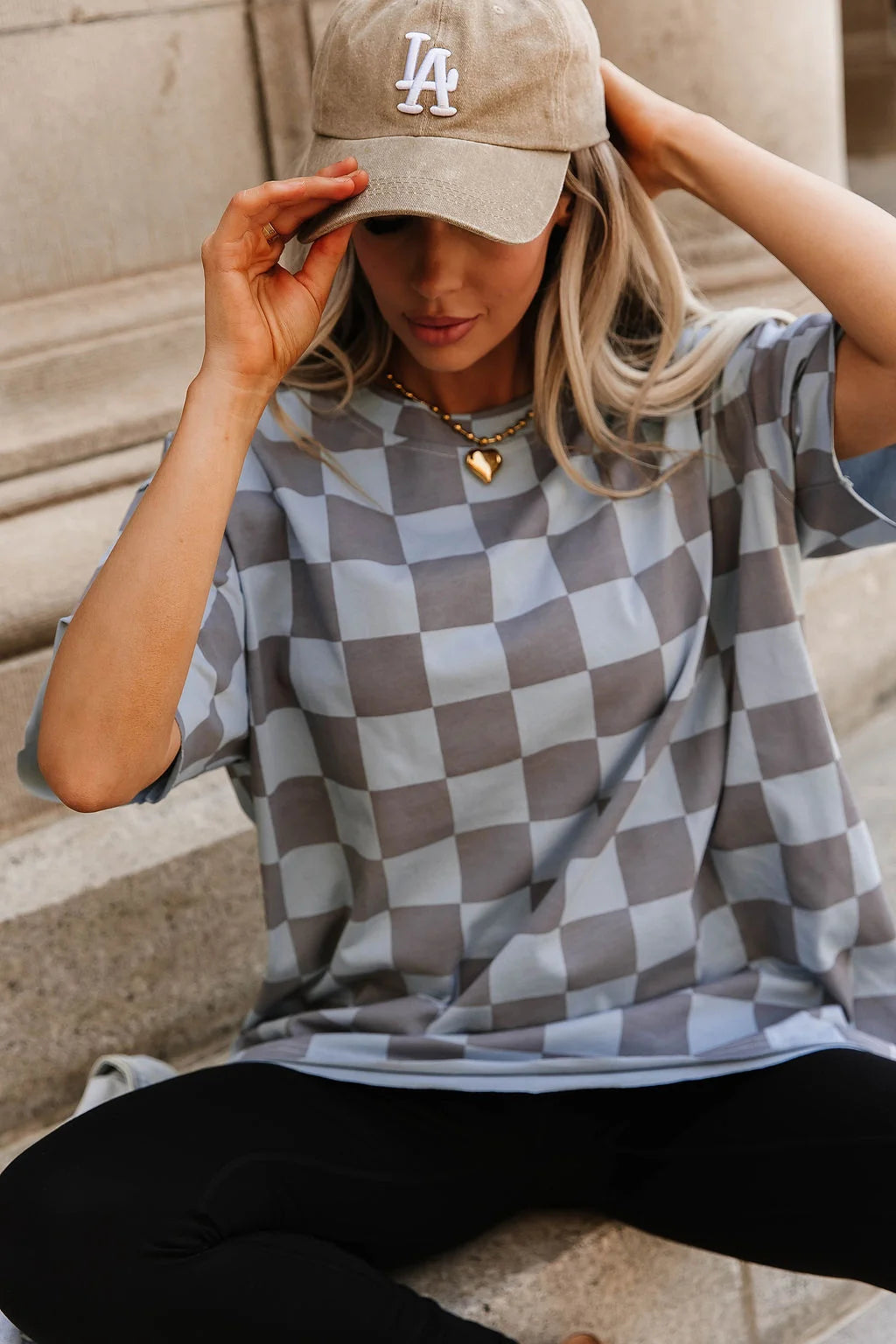 PREORDER  Ampersand Ave | Boyfriend Tee | Check This Out Blue - ETA MID DEC