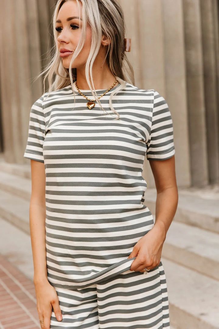 PREORDER  Ampersand Ave | Lulu Tee | Willow Stripe - ETA MID DEC