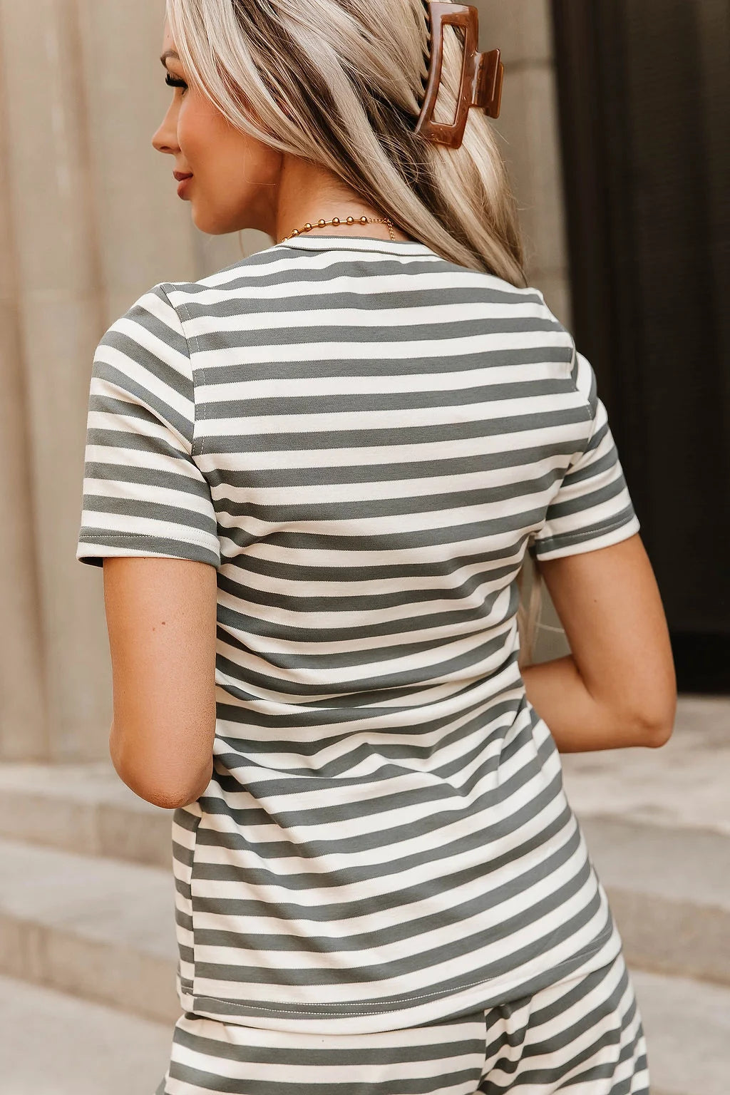 PREORDER  Ampersand Ave | Lulu Tee | Willow Stripe - ETA MID DEC