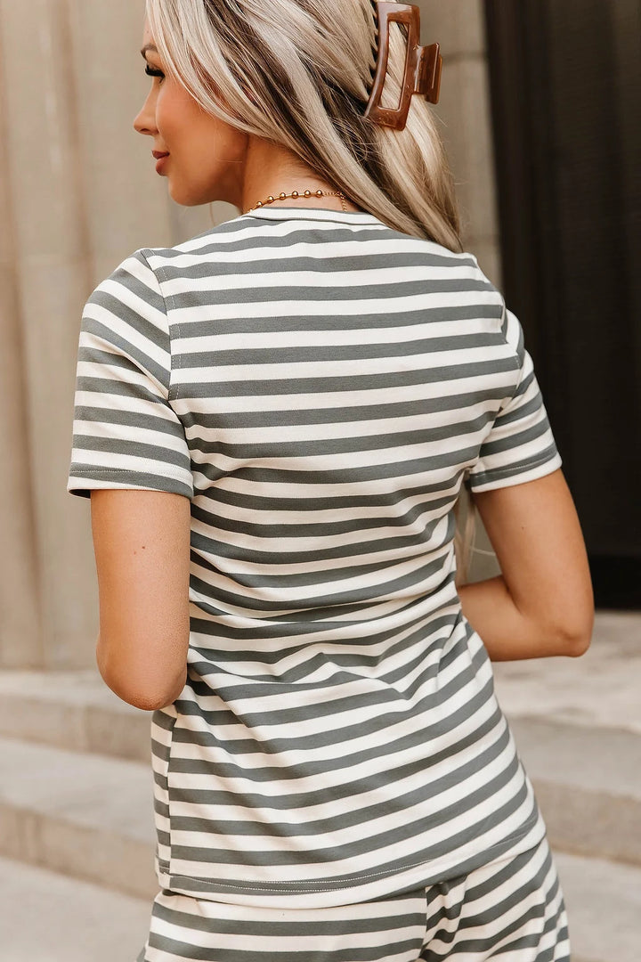 PREORDER  Ampersand Ave | Lulu Tee | Willow Stripe - ETA MID DEC