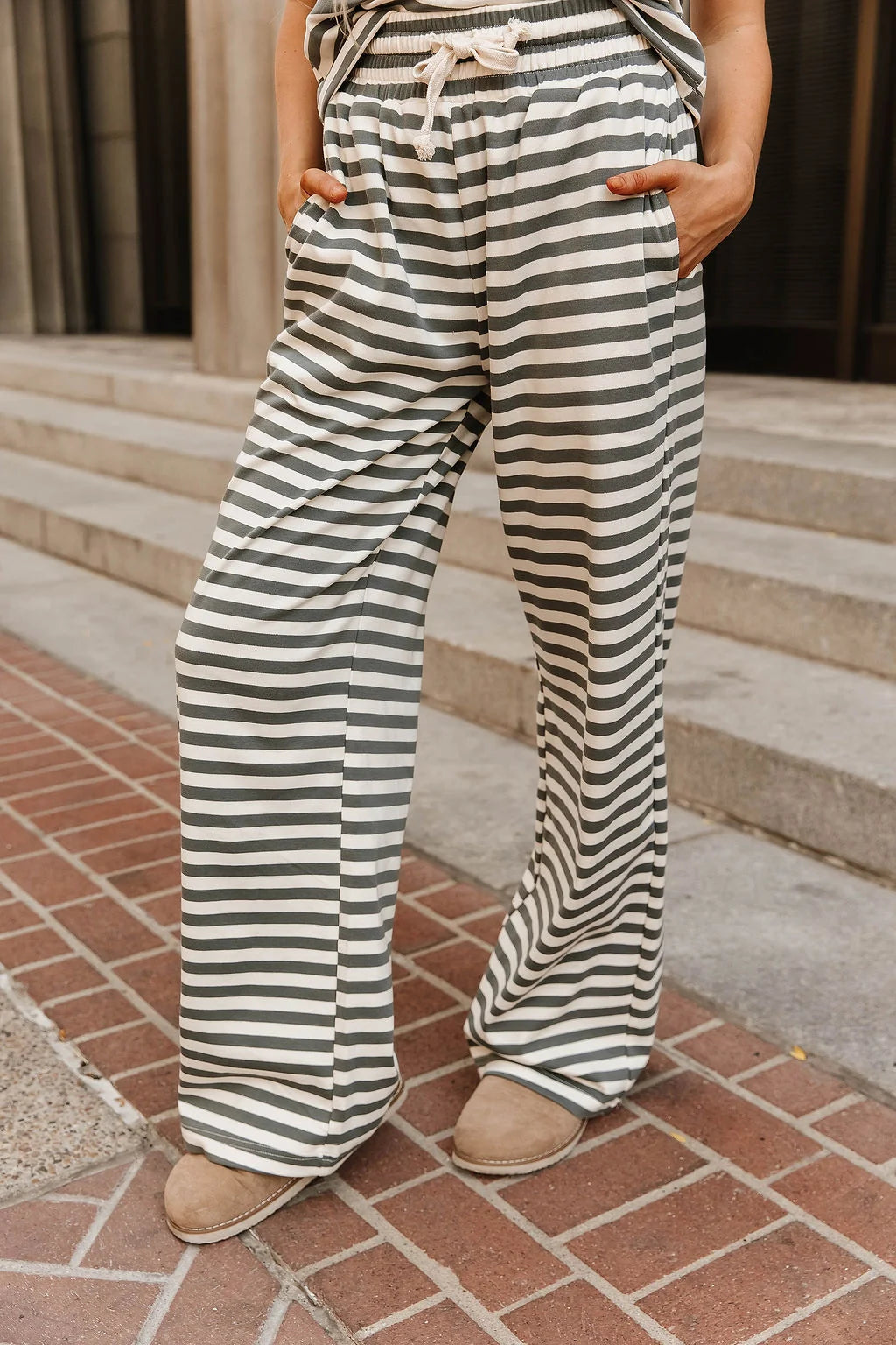 PREORDER  Ampersand Ave | 24/7 Pant | Willow Stripe - ETA MID DEC