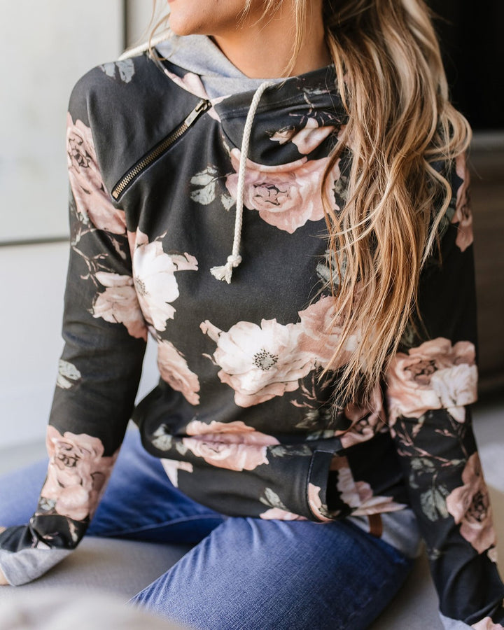 Ampersand Ave | DoubleHood Sweatshirt | Fanciful Floral