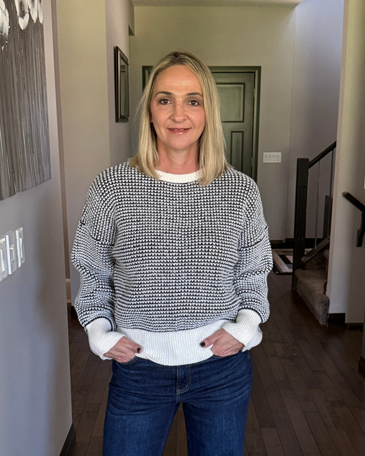 Michelle Mae | Charlotte Sweater | Black & Cream