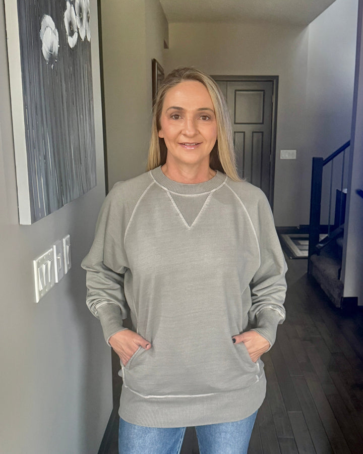 Remi French Terry Pullover | Sleet