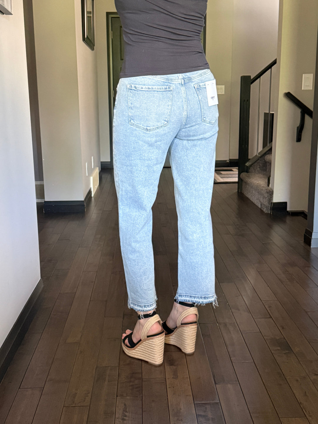 Vervet | Lainie Crop Slim Wide Leg Jeans