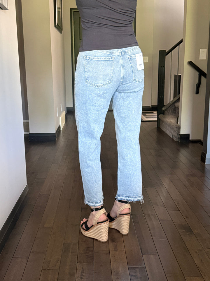 Vervet | Lainie Crop Slim Wide Leg Jeans