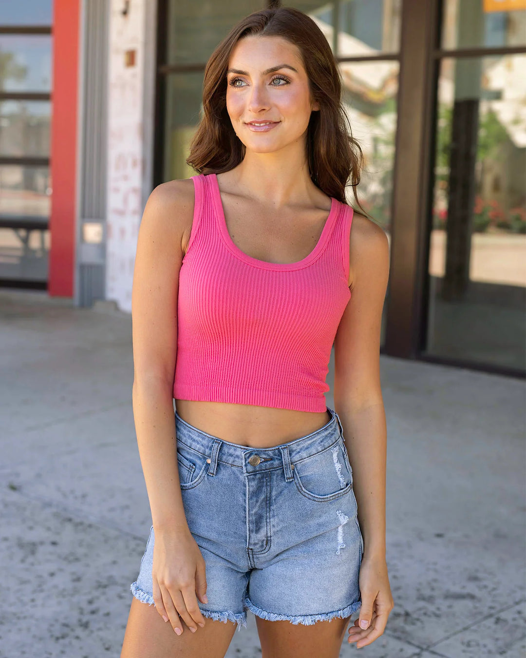 Grace and Lace | Scoop Neck Brami | Hot Pink