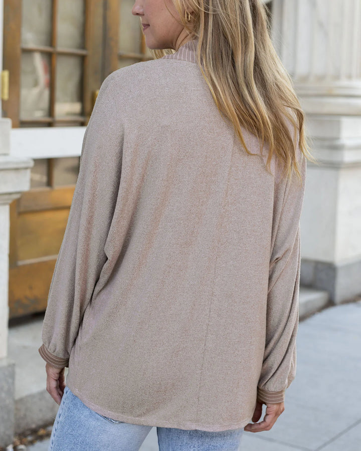 Grace and Lace | Buttery Soft Cocoon Cardi | Blushing Fawn