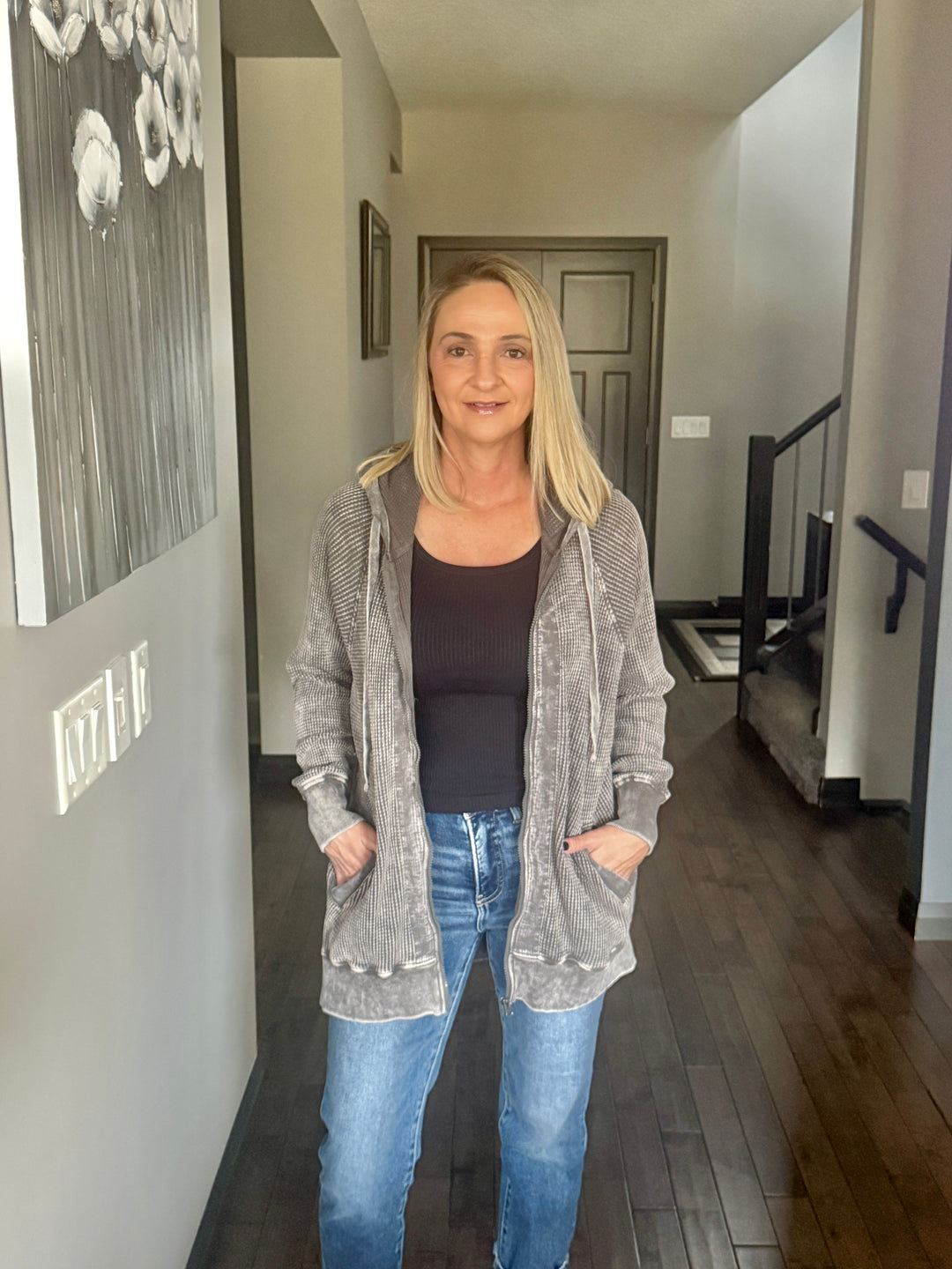 Oversized Waffle Full Zip | Urban Chic