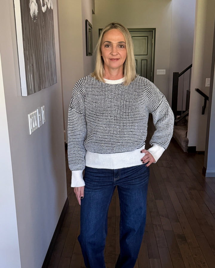 Michelle Mae | Charlotte Sweater | Black & Cream