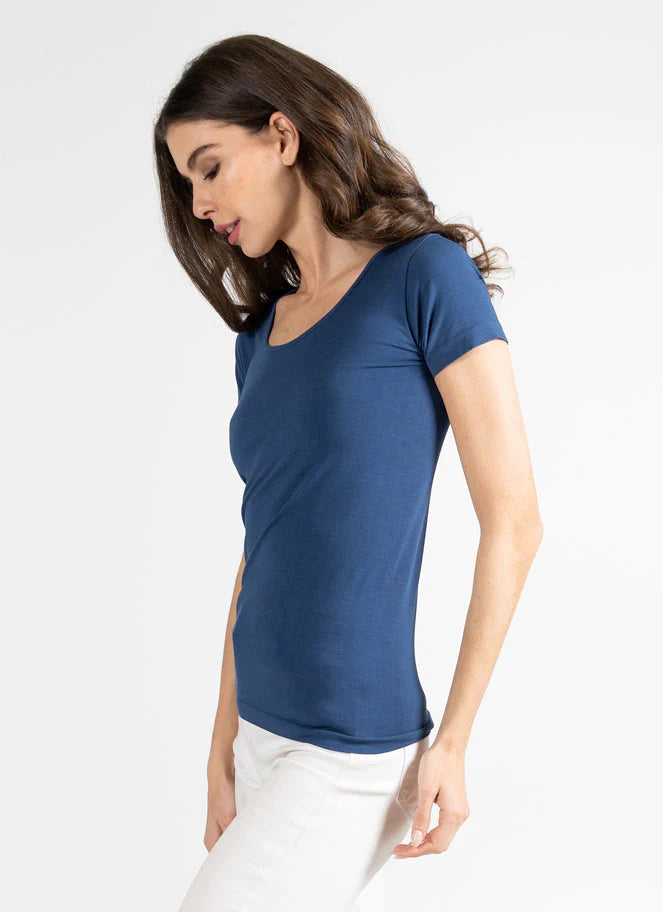 C'est Moi Bamboo Short Sleeve Scoop Neck | One Size