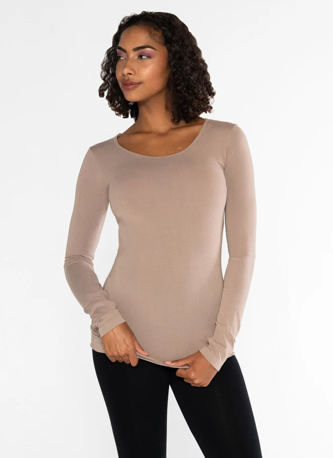 C'est Moi Bamboo Long Sleeve Scoop Neck | One Size