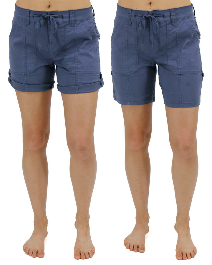 Grace and Lace | Cargo Shorts | Soft Navy