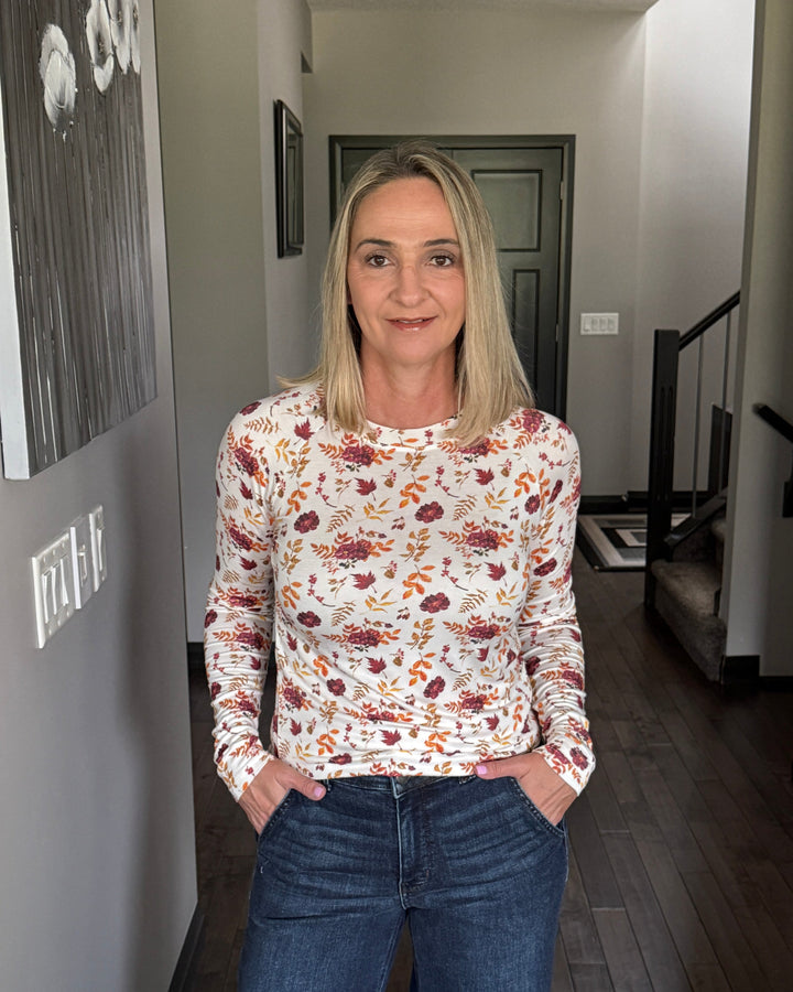 Michelle Mae | Blair Long Sleeve Top | Autumn Floral