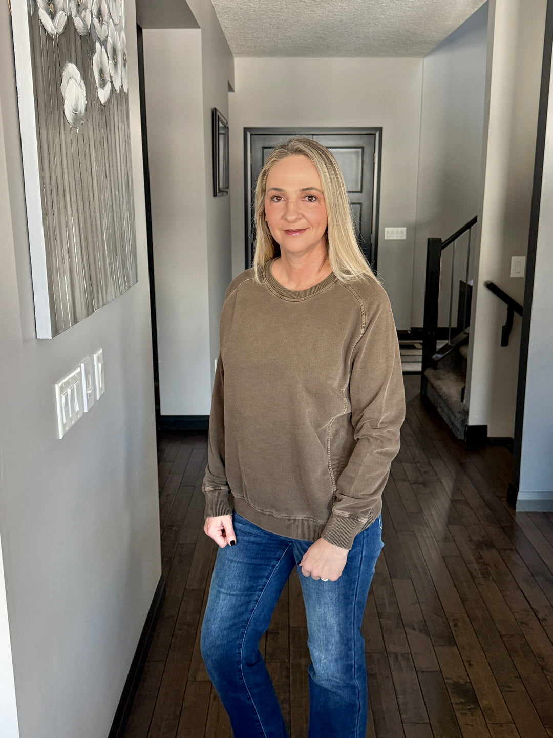 Grayson French Terry Pullover | Brown