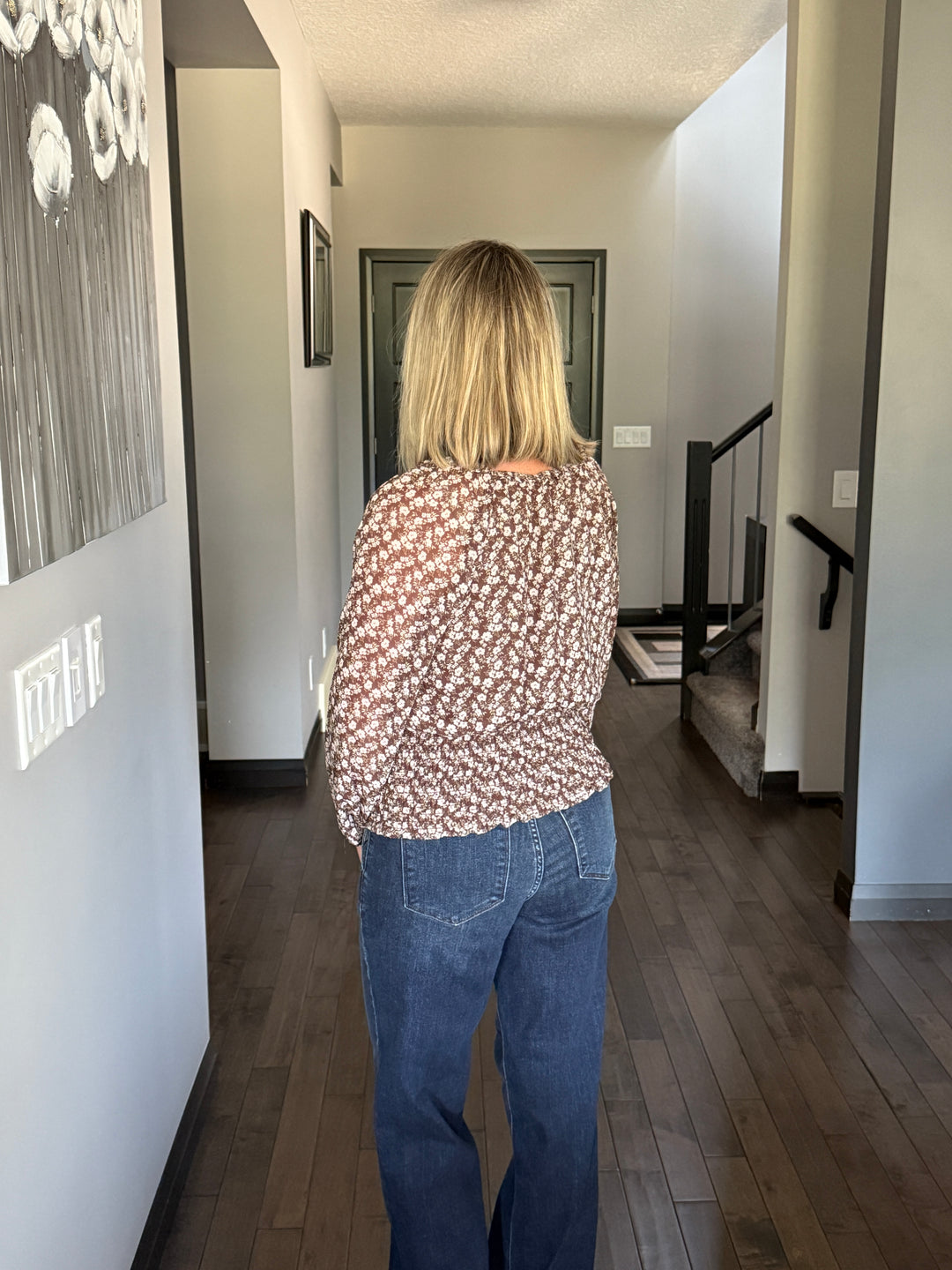 Gemma Smocked Waist Ditsy Top