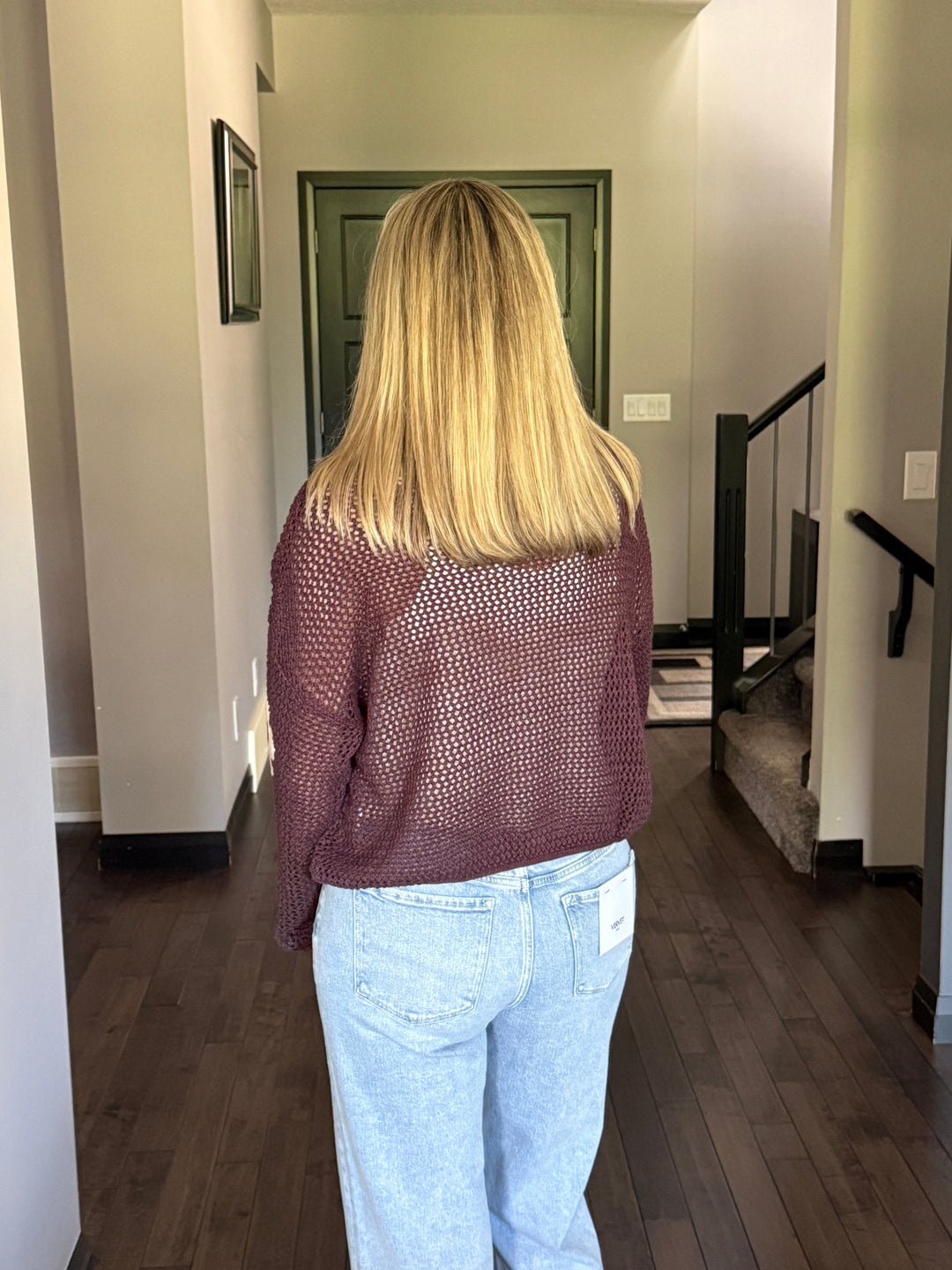 Lina Floral Crochet Top | Blackberry