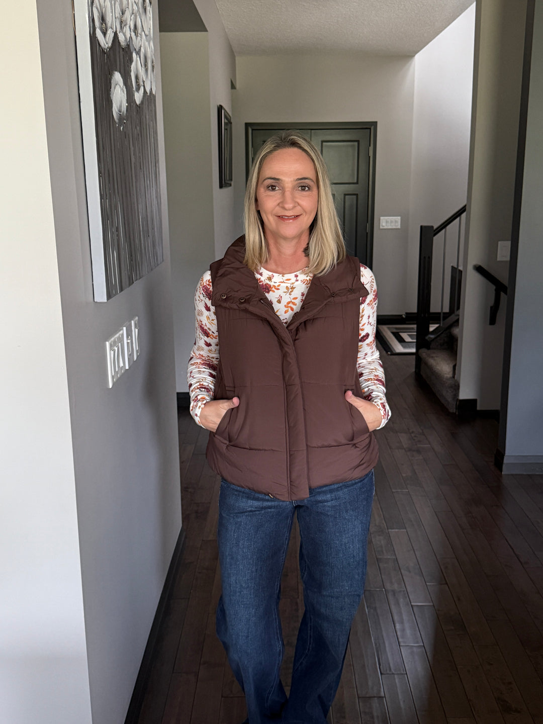 Alpine Puffer Vest | Brown