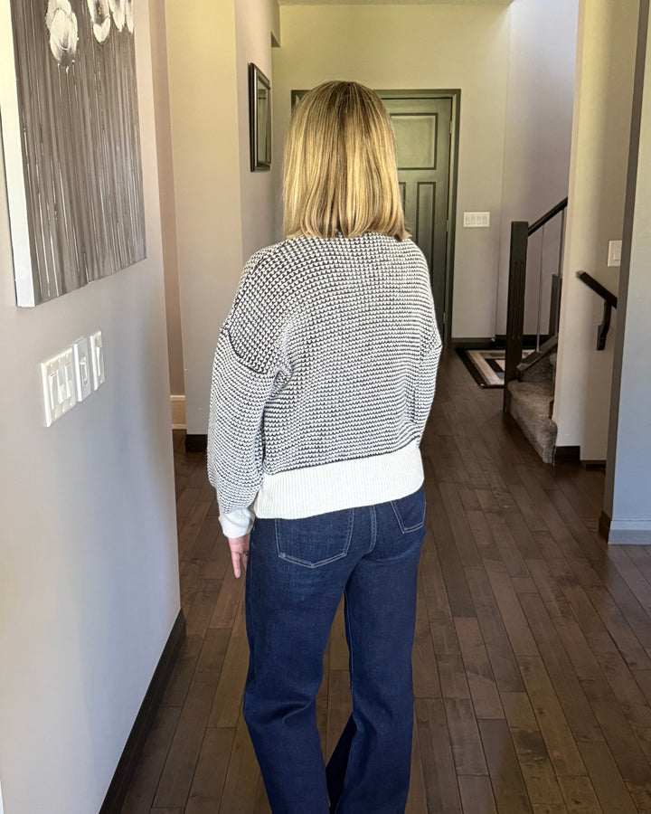 Michelle Mae | Charlotte Sweater | Black & Cream