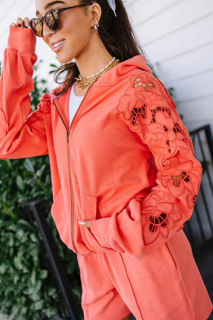 PREORDER  Ampersand Ave | University FullZip Love Story | Grapefruit