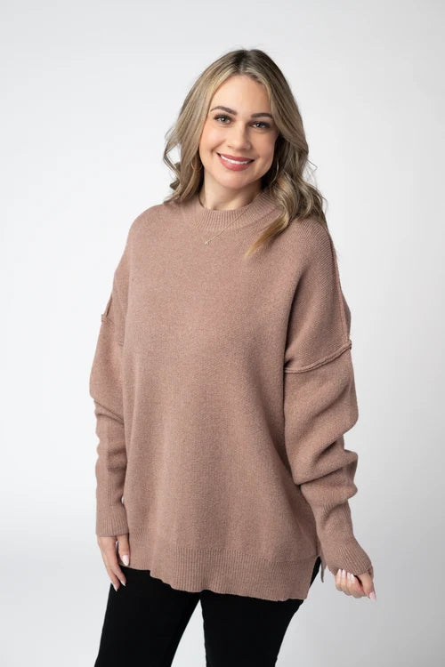 PREORDER  Michelle Mae | Aurora Cozy Sweater | Rose Gold - ETA MID AUG