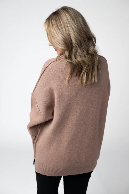 PREORDER  Michelle Mae | Aurora Cozy Sweater | Rose Gold - ETA MID AUG