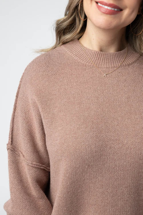 PREORDER  Michelle Mae | Aurora Cozy Sweater | Rose Gold - ETA MID AUG
