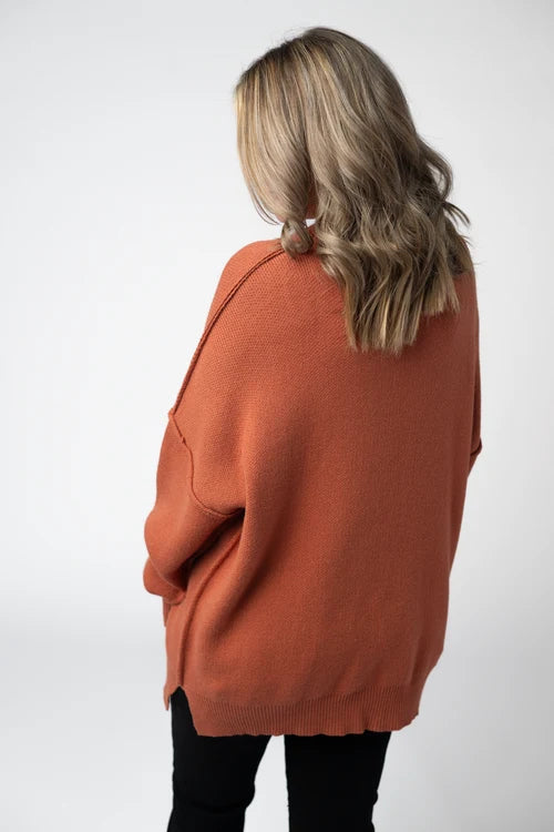 PREORDER  Michelle Mae | Aurora Cozy Sweater | Pumpkin - ETA MID AUG