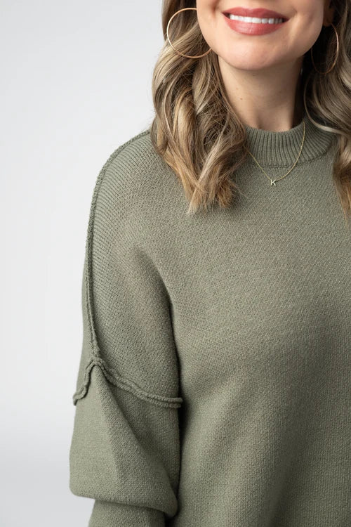 PREORDER  Michelle Mae | Aurora Cozy Sweater | Light Olive - ETA MID AUG