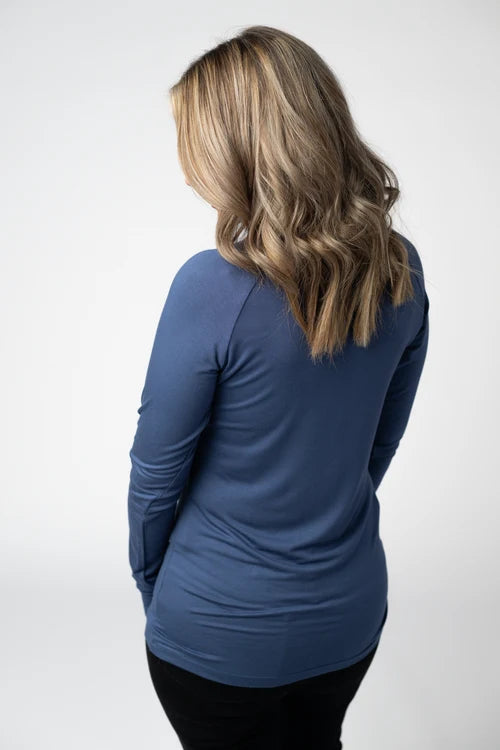 PREORDER  Michelle Mae | Blair Long Sleeve Top | Blue