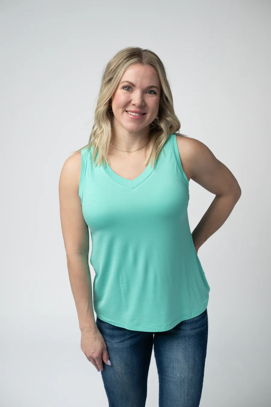 Michelle Mae | Noelle Tank | Turquoise