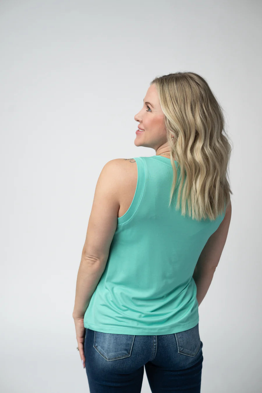 Michelle Mae | Noelle Tank | Turquoise