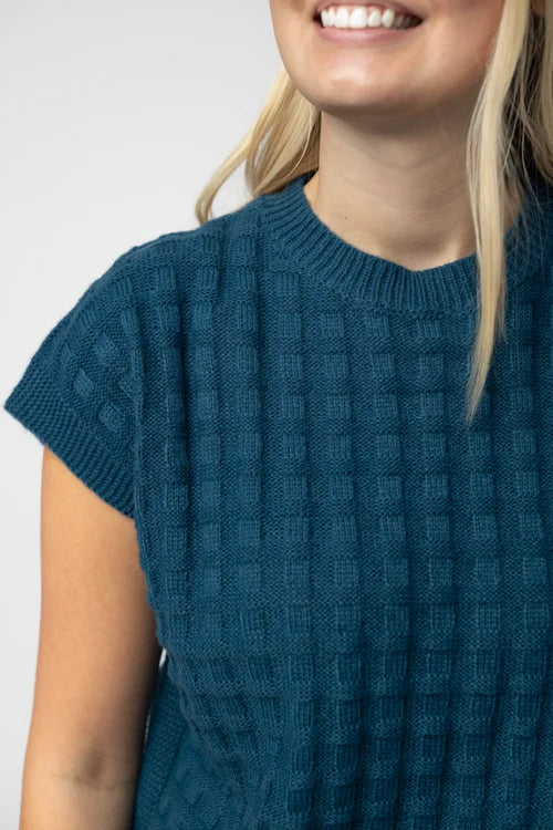 Michelle Mae | Kelly Knitted Top | Teal