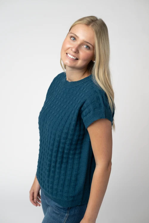 Michelle Mae | Kelly Knitted Top | Teal